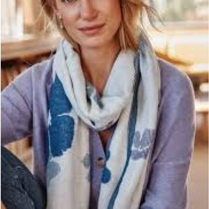 J. Jill Blue and White Floral Scarf